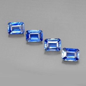 Cianite naturale blu da  ct, taglio smeraldo, VS-SI