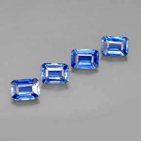 Cianite naturale blu da  ct, taglio smeraldo, VS-SI
