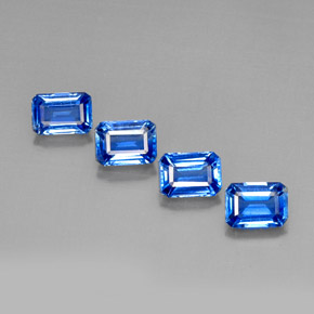 Cianite naturale blu da  ct, taglio smeraldo, VS-SI
