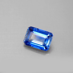 Cianite naturale blu da 1,09 ct, taglio smeraldo, VS-SI