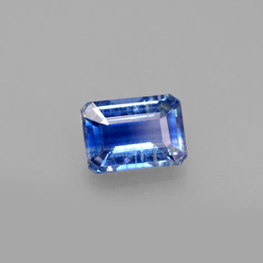 Cianite naturale blu da 1,26 ct, taglio smeraldo, VS-SI