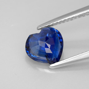 Cianite naturale blu da 1,96 ct, a forma di cuore, VS-SI