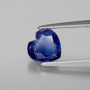Cianite naturale blu da 1,84 ct, a forma di cuore, SI