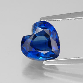Cianite naturale blu da 2,30 ct, a forma di cuore, VS-SI