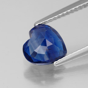 Cianite naturale blu da 2,30 ct, a forma di cuore, VS-SI