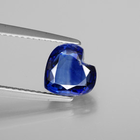 Cianite naturale blu da 2,08 ct, a forma di cuore, SI