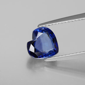 Cianite naturale blu da 2,08 ct, a forma di cuore, SI