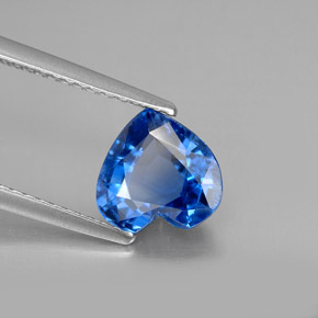 Cianite naturale blu da 1,84 ct, a forma di cuore, VS