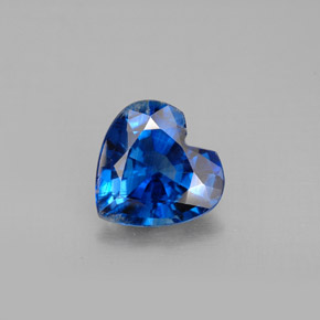 Cianite naturale blu da 1,73 ct, a forma di cuore, VS