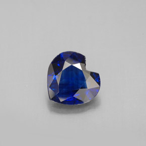 Cianite naturale blu da 1,69 ct, a forma di cuore, VS-SI