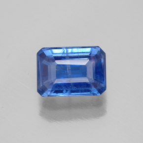Cianite naturale blu da 1,36 ct, taglio smeraldo, SI