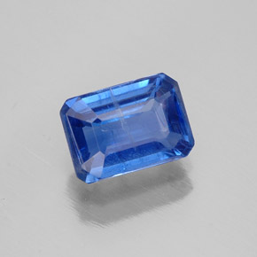 Cianite naturale blu da 1,36 ct, taglio smeraldo, SI