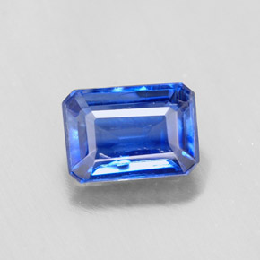 Cianite blu naturale da 1,29 ct, taglio smeraldo, VS