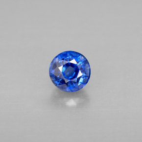 Cianite naturale blu da 0,87 ct, taglio rotondo, SI