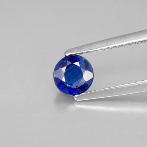 Cianite naturale blu da 0,73 ct, taglio rotondo, SI