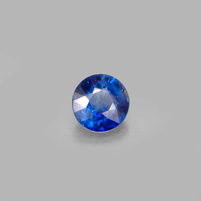 Cianite naturale blu da 0,89 ct, taglio rotondo, VS-SI