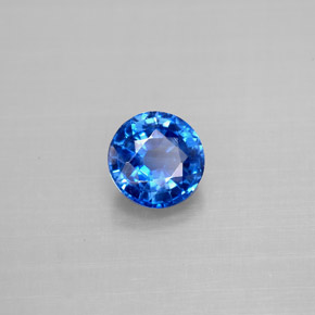 Cianite naturale blu da 1,10 ct, taglio rotondo, VS-SI