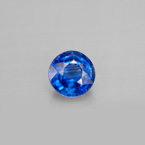 Cianite naturale blu da 1,18 ct, taglio rotondo, VS-SI
