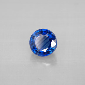 Cianite naturale blu da 1,37 ct, taglio rotondo, VS-SI