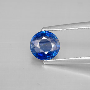Cianite naturale blu da 1,13 ct, taglio rotondo, VS-SI