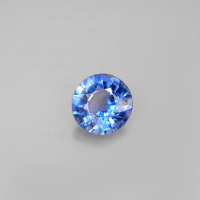 Cianite naturale blu da 0,85 ct, taglio rotondo, VS-SI