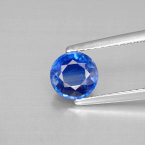 Cianite naturale blu da 1,22 ct, taglio rotondo, VS-SI