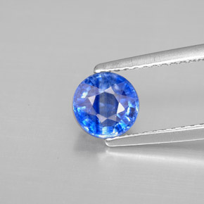 Cianite naturale blu da 1,15 ct, taglio rotondo, VS-SI