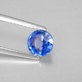 Cianite naturale blu da 1,15 ct, taglio rotondo, VS-SI