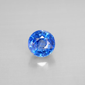 Cianite naturale blu da 1,25 ct, taglio rotondo, VS-SI