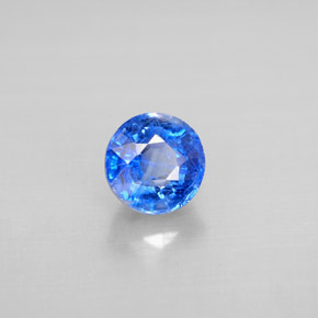 Cianite naturale blu da 1,25 ct, taglio rotondo, VS-SI