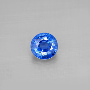 Cianite naturale blu da 1,29 ct, taglio rotondo, VS-SI