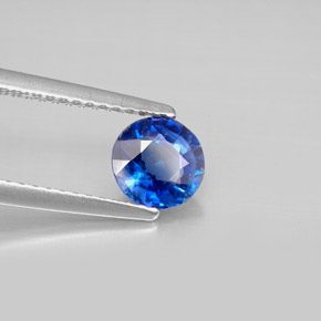 Cianite naturale blu da 0,93 ct, taglio rotondo, VS-SI