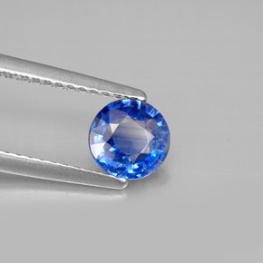 Cianite naturale blu da 0,78 ct, taglio rotondo, VS-SI