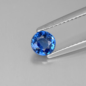 Cianite naturale blu da 0,65 ct, taglio rotondo, SI