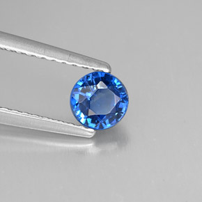Cianite naturale blu da 0,65 ct, taglio rotondo, SI