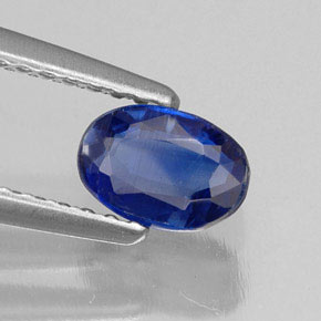 Cianite naturale blu da 0,72 ct, taglio ovale, VS-SI