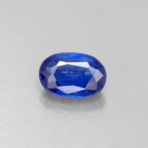 Cianite naturale blu da 0,67 ct, taglio ovale, VS-SI
