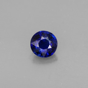 Cianite naturale blu da 0,45 ct, taglio rotondo, VS
