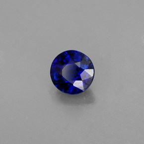 Cianite naturale blu da 0,45 ct, taglio rotondo, VS