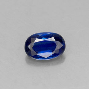 Cianite Blu scuro naturale da 0.65 ct, Taglio ovale, VS-SI