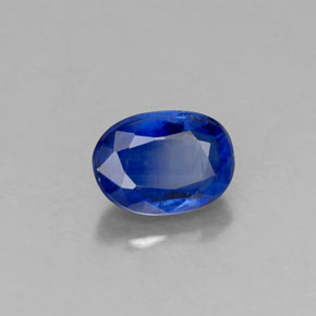 Cianite Blu scuro naturale da 0.74 ct, Taglio ovale, VS-SI