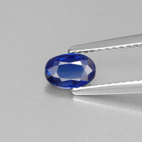 Cianite Blu scuro naturale da 0.58 ct, Taglio ovale, VS