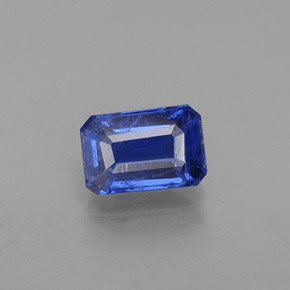 Cianite naturale blu da 0,82 ct, taglio smeraldo, VS-SI