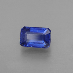 Cianite naturale blu da 0,82 ct, taglio smeraldo, VS-SI