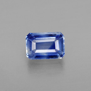 Cianite naturale blu da 0,96 ct, taglio smeraldo, VS