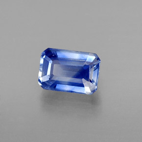 Cianite naturale blu da 0,96 ct, taglio smeraldo, VS