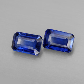 Cianite naturale blu da  ct, taglio smeraldo, VS-SI