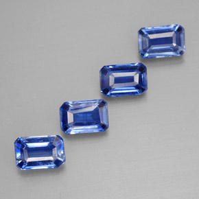 Cianite naturale blu da  ct, taglio smeraldo, VS-SI