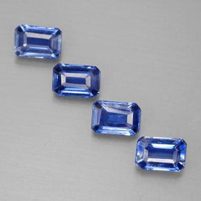 Cianite naturale blu da  ct, taglio smeraldo, VS-SI