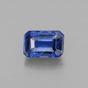 Cianite naturale blu da 0,88 ct, taglio smeraldo, VS-SI